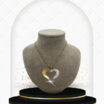 18K Dual-Tone Open Heart Pendant Necklace
