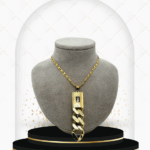 18K Gold Statement “S” Pendant Necklace