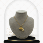 18K Gold Lock & Nail Pendant Necklace