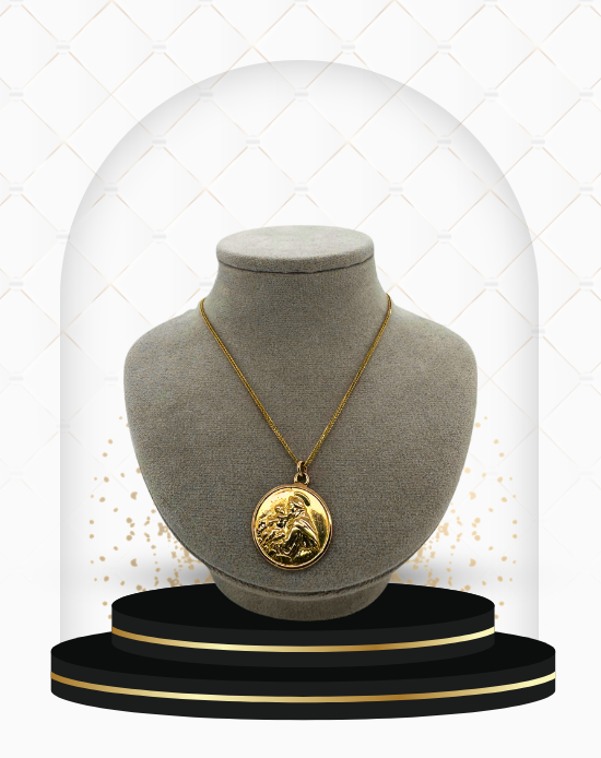18K Gold - Saint Michael Medallion Necklace